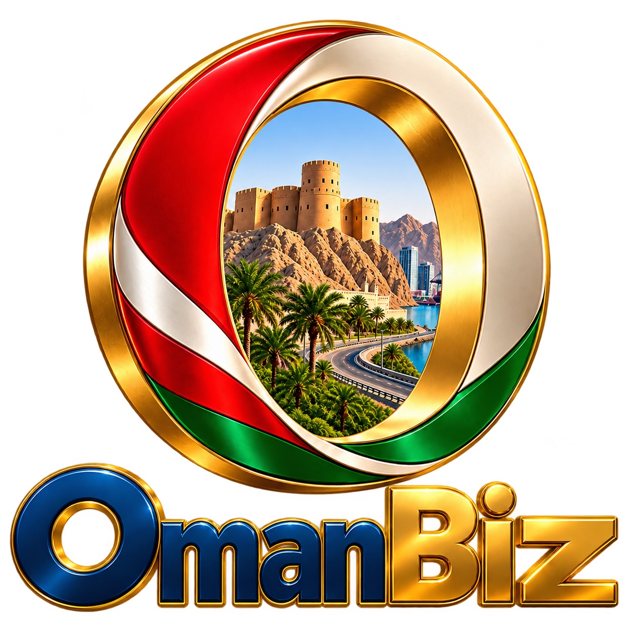 OmanBiz 品牌标志